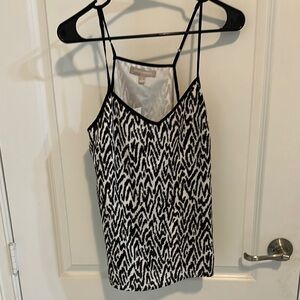 Banana Republic Black and White Graphic Fitted Camisole